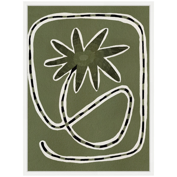 Kate & Laurel Sylvie Delicate Bloom 18 Framed Canvas By Shatha Al Dafai