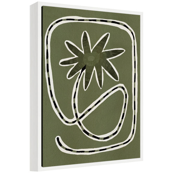 kate & laurel Sylvie Delicate Bloom 18 Framed Canvas by Shatha Al Dafai