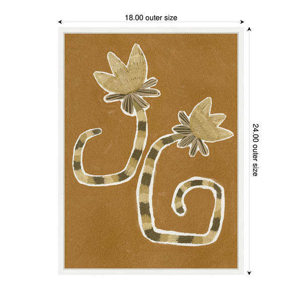 Kate & Laurel Sylvie Delicate Bloom 8 Framed Canvas By Shatha Al Dafai