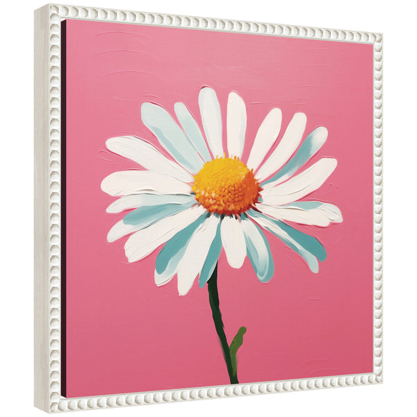 kate & laurel Sylvie Delicate Daisy 2 Pink Framed Canvas by The Creative Bunch Studio