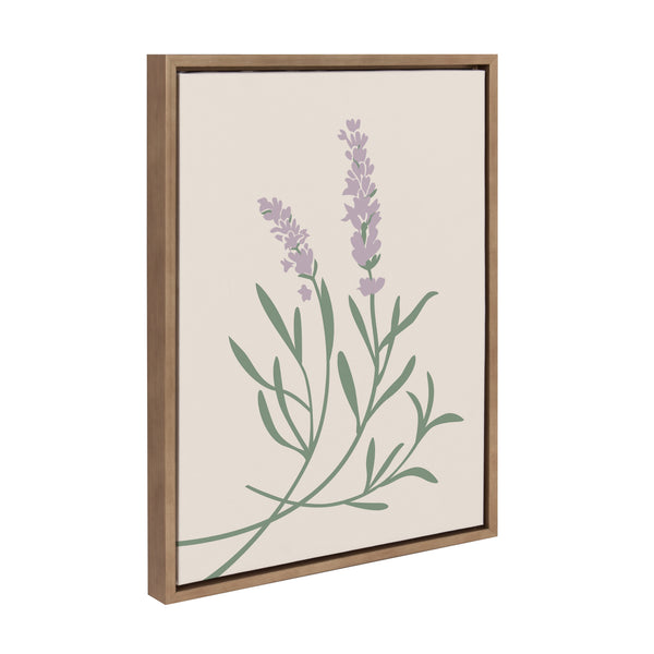Kate & Laurel Sylvie Delicate Illustrated Purple Wildflowers Framed Canvas By The Creative Bunch Studio