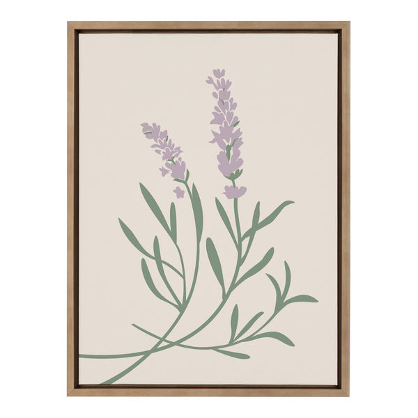 Kate & Laurel Sylvie Delicate Illustrated Purple Wildflowers Framed Canvas By The Creative Bunch Studio