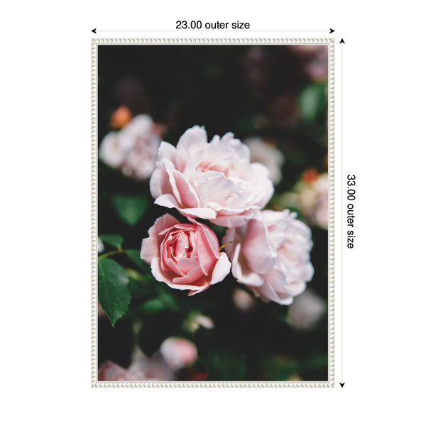 Kate & Laurel Sylvie Delicate Light Pink Rose Floral Framed Canvas By Patricia Hasz Of Patricia Rae Photography
