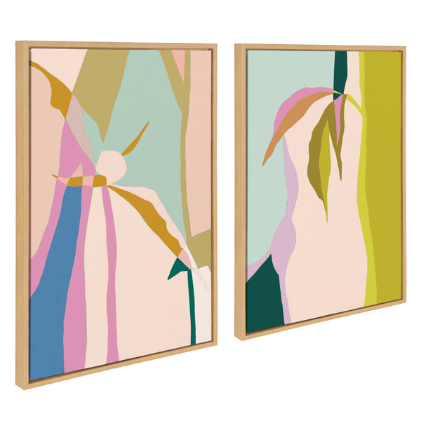 Kate & Laurel Sylvie Delight In The Moment 1 And 2 Framed Canvas By Alicia Schultz