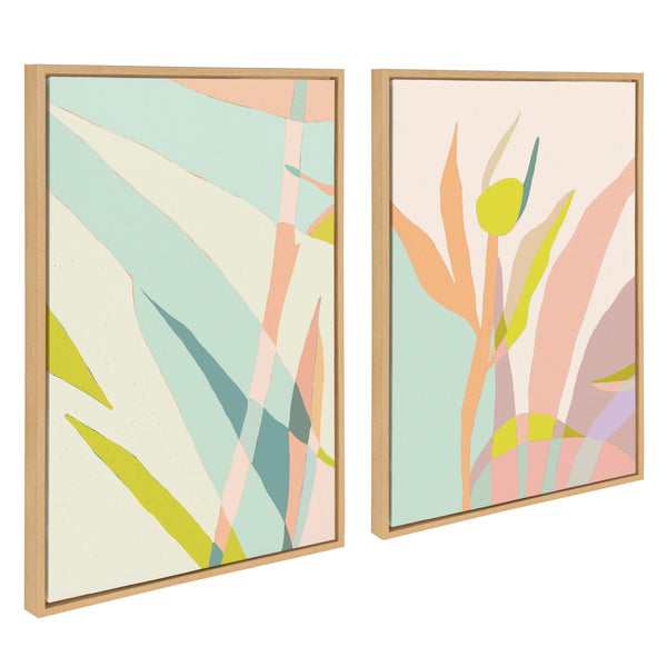 Kate & Laurel Sylvie Delight In The Moment 3 And 4 Framed Canvas By Alicia Schultz