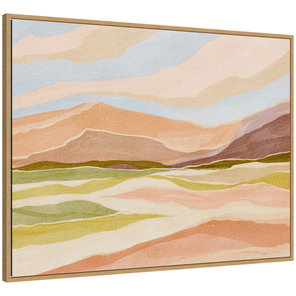 kate & laurel Sylvie Desert Dreams Framed Canvas by Nikita Jariwala