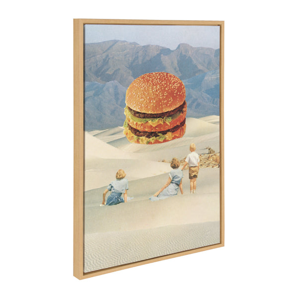 Kate & Laurel Sylvie Desert Mirage Framed Canvas By Sarah Eisenlohr