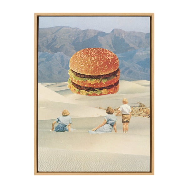 kate & laurel Sylvie Desert Mirage Framed Canvas by Sarah Eisenlohr