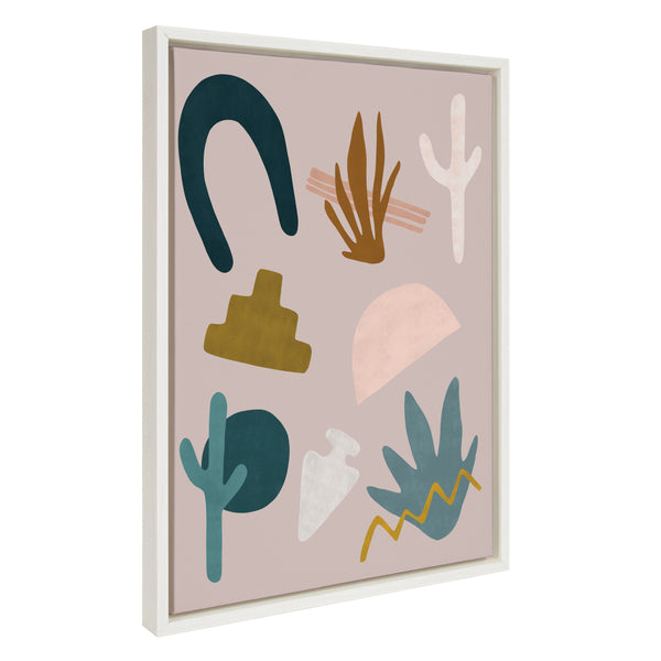 Kate & Laurel Sylvie Desert Shapes Framed Canvas By Sarah Eisenlohr