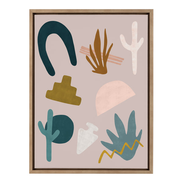 kate & laurel Sylvie Desert Shapes Framed Canvas by Sarah Eisenlohr