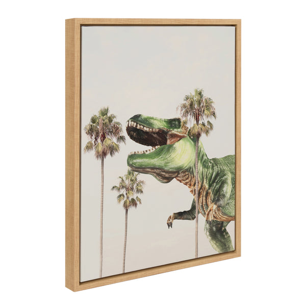 kate & laurel Sylvie Dinosaur Framed Canvas by July Art Prints