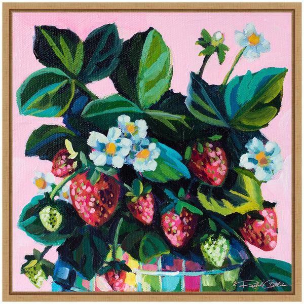 Kate & Laurel Sylvie Disco Berries Framed Canvas By Rachel Christopoulos