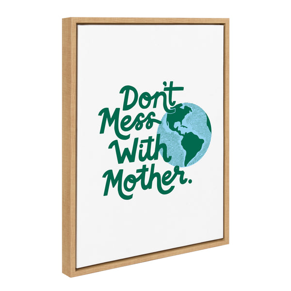 Kate & Laurel Sylvie Don't Mess With Mother Framed Canvas By Maria Filar
