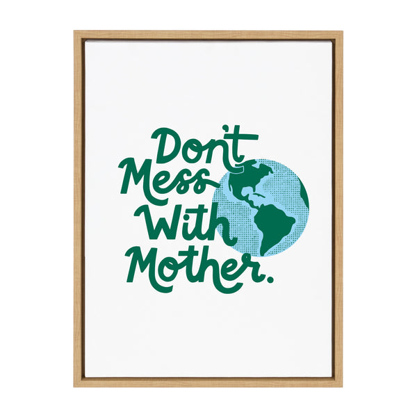 kate & laurel Sylvie Don't Mess with Mother Framed Canvas by Maria Filar
