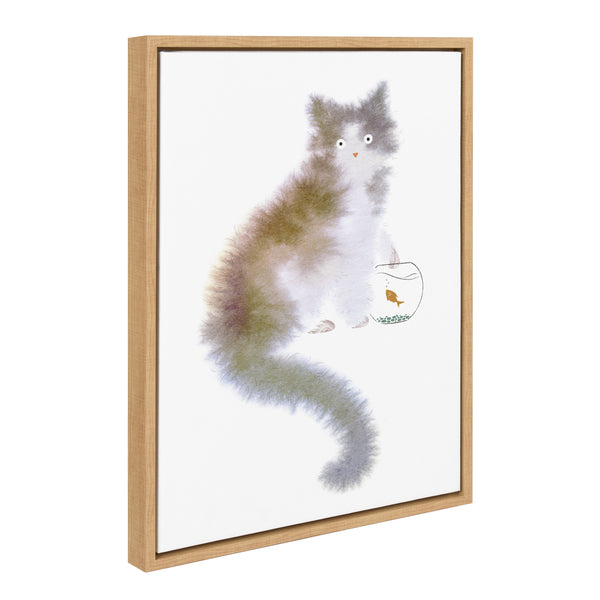 kate & laurel Sylvie Dont You Dare Framed Canvas by Faryn Hughes