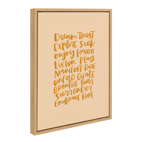 Kate & Laurel Sylvie Dream Framed Canvas By Alicia Schultz