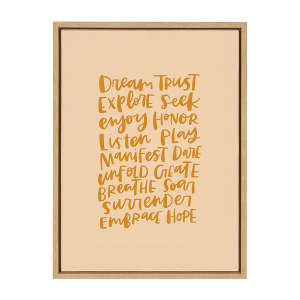 kate & laurel Sylvie Dream Framed Canvas by Alicia Schultz