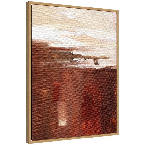 Kate & Laurel Sylvie Earthen Abstract Framed Canvas By Nikita Jariwala