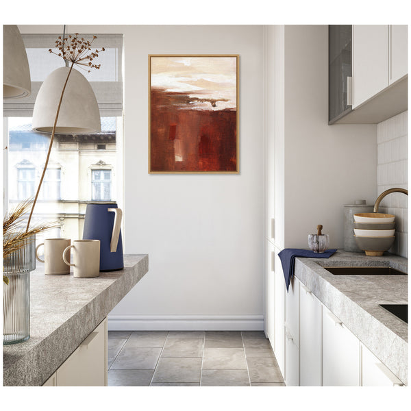 Kate & Laurel Sylvie Earthen Abstract Framed Canvas By Nikita Jariwala