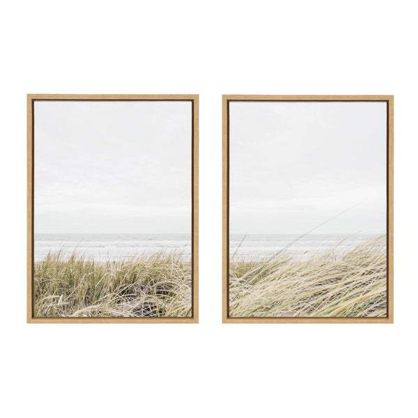 Kate & Laurel Sylvie East Beach Left And Right Framed Canvas By Amy Peterson Art Studio