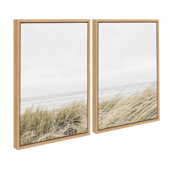 kate & laurel Sylvie East Beach Left and Right Framed Canvas by Amy Peterson Art Studio