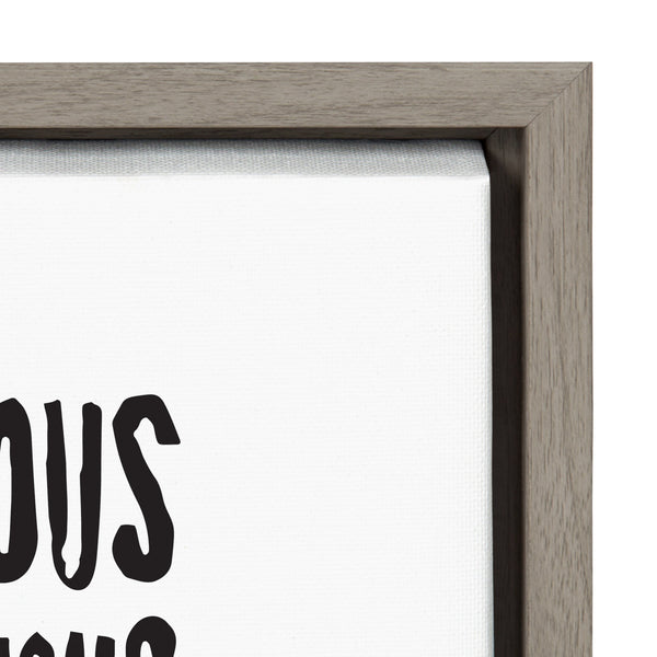 Kate & Laurel Sylvie Eat Delicious Food Framed Canvas By Statement Goods