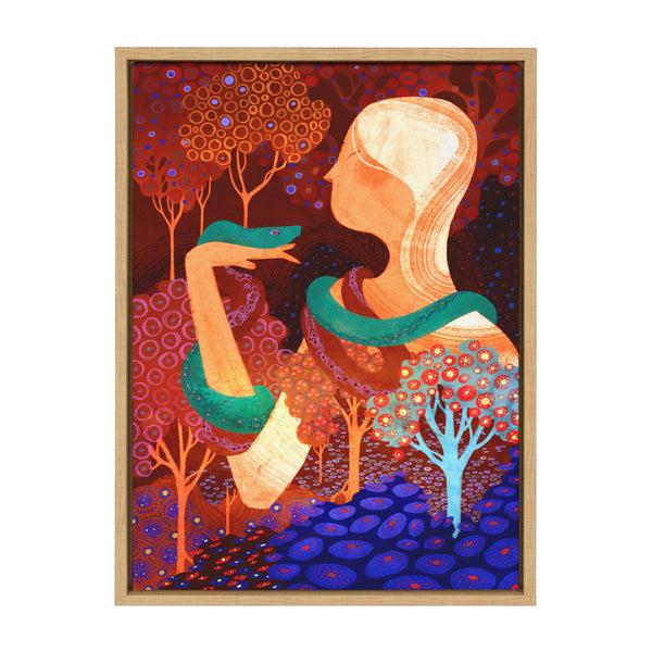 Kate & Laurel Sylvie Eden Framed Canvas By Faryn Hughes