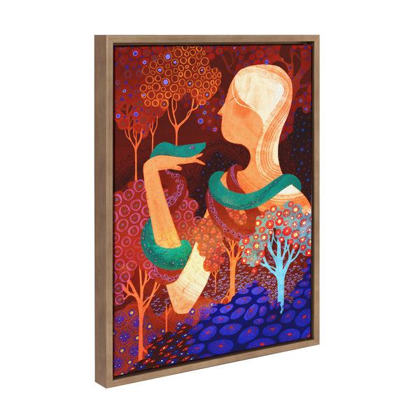 kate & laurel Sylvie Eden Framed Canvas by Faryn Hughes