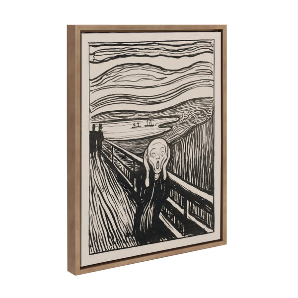 kate & laurel Sylvie Edvard Munch The Scream 1895 The Art Institute of Chicago Framed Canvas by The Art Institute of Chicago
