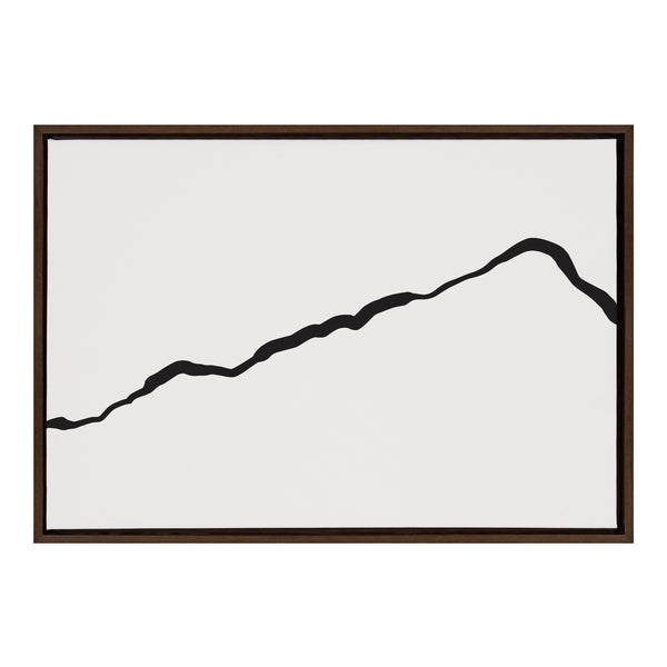 Kate & Laurel Sylvie Elevated Abstract Minimalist Mountain Landscape Framed Canvas By The Creative Bunch Studio