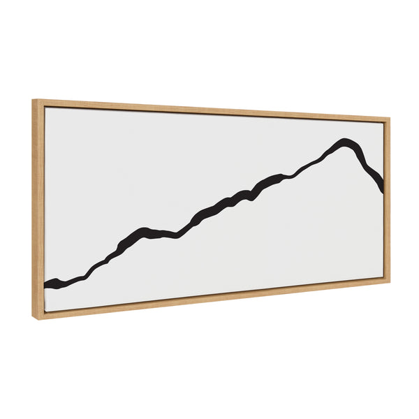 kate & laurel Sylvie Elevated Abstract Minimalist Mountain Landscape Framed Canvas by The Creative Bunch Studio