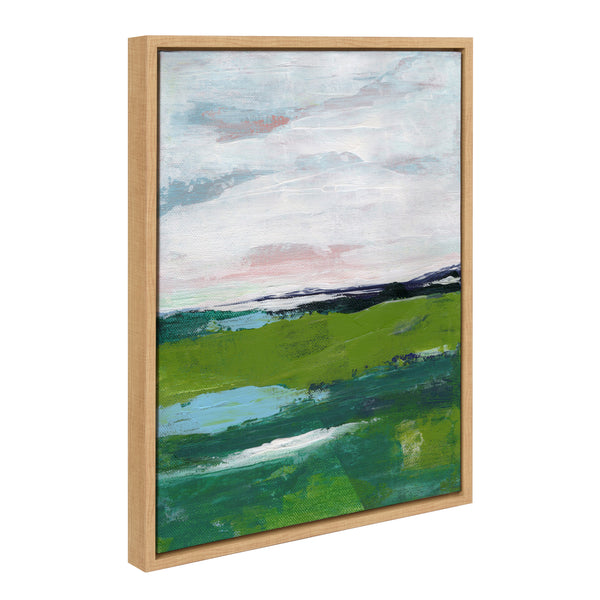 kate & laurel Sylvie Emerald Framed Canvas by Nikita Jariwala