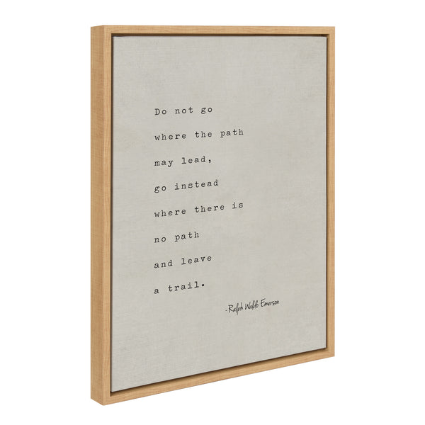 kate & laurel Sylvie Emerson Quote Framed Canvas by Saint and Sailor Studios