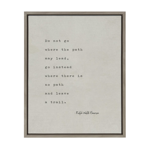 kate & laurel Sylvie Emerson Quote Framed Canvas by Shawn St.Peter - Saint and Sailor Studios
