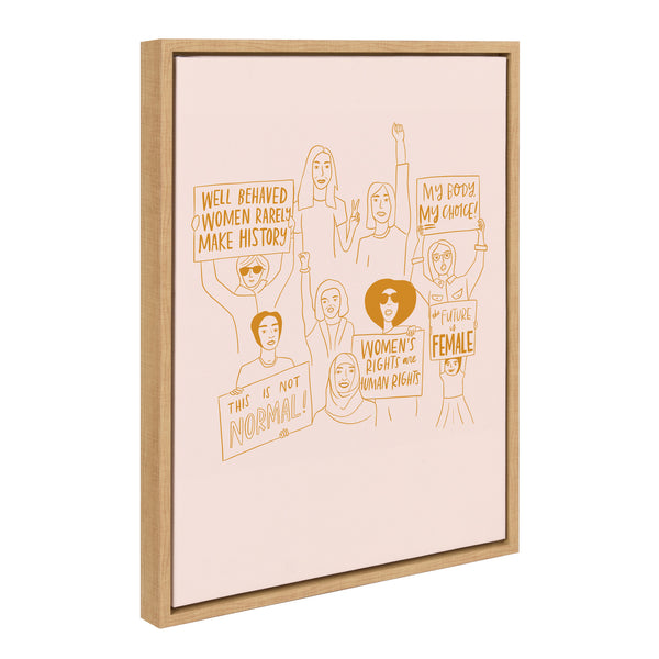 Kate & Laurel Sylvie Empowered Framed Canvas By Alicia Schultz