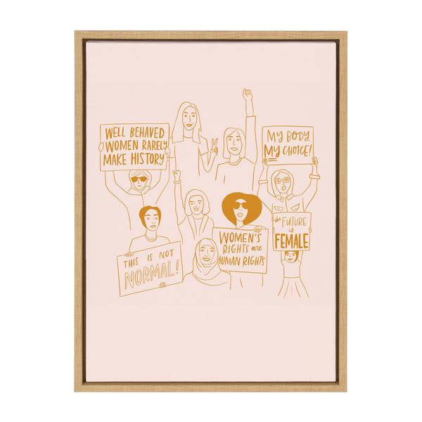 kate & laurel Sylvie Empowered Framed Canvas by Alicia Schultz