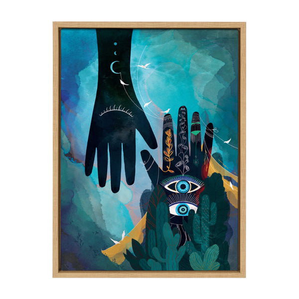 Kate & Laurel Sylvie Enlighten Framed Canvas By Faryn Hughes