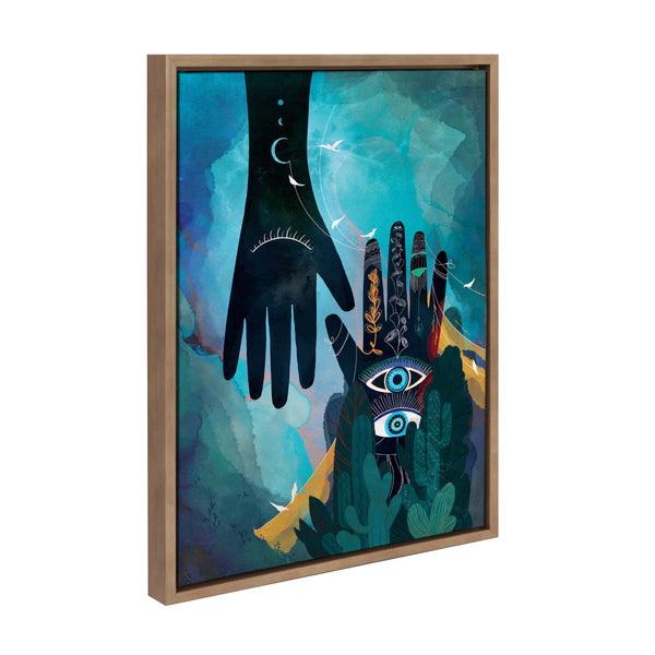 kate & laurel Sylvie Enlighten Framed Canvas by Faryn Hughes
