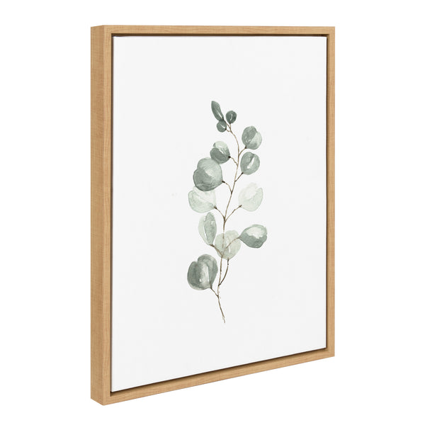 Kate & Laurel Sylvie Eucalyptus 4a Eucalyptus 4b And Modern Sage Green Botanical Line Sketch Print 1 And 3 Framed Canvas Art Set By Various Artists
