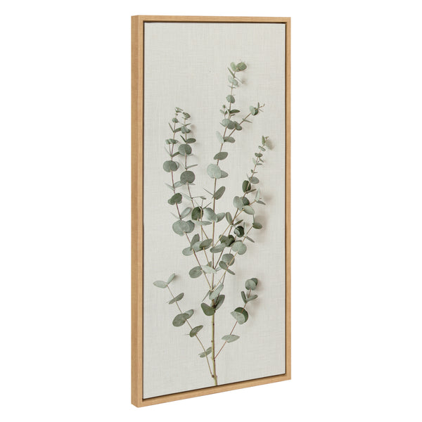 Kate & Laurel Sylvie Eucalyptus Botanical I Framed Canvas By The Creative Bunch Studio