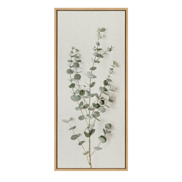 Kate & Laurel Sylvie Eucalyptus Botanical I Framed Canvas By The Creative Bunch Studio