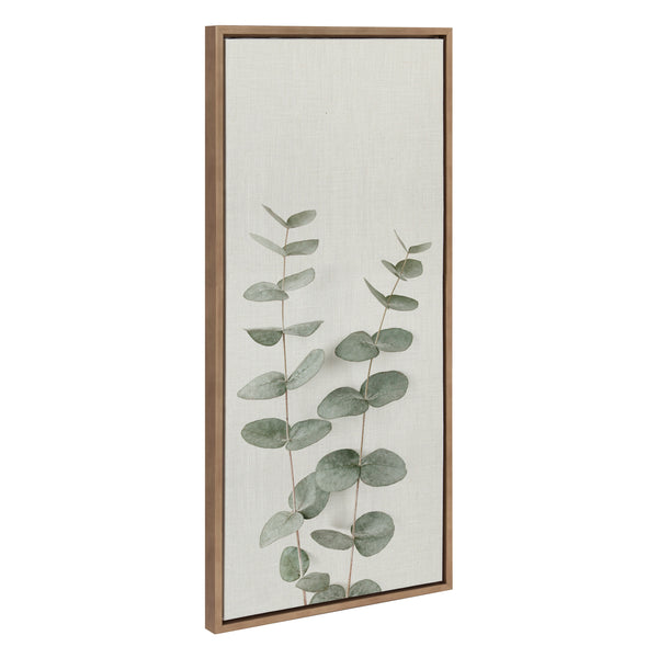 Kate & Laurel Sylvie Eucalyptus Botanical II Framed Canvas By The Creative Bunch Studio