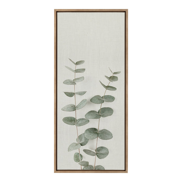 Kate & Laurel Sylvie Eucalyptus Botanical II Framed Canvas By The Creative Bunch Studio