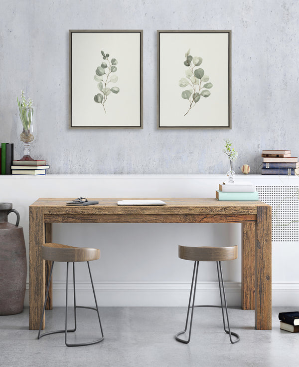 Kate & Laurel Sylvie Eucalyptus Framed Canvas Set By Maja Mitrovic Of Makes My Day Happy