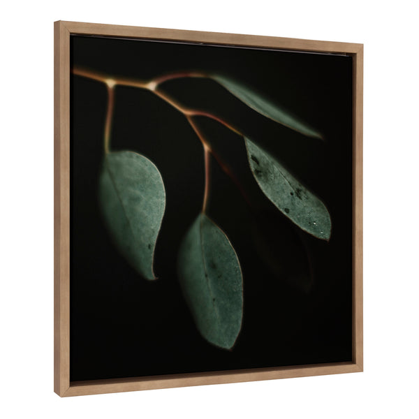 Kate & Laurel Sylvie Eucalyptus Leaves Framed Canvas By Alicia Abla