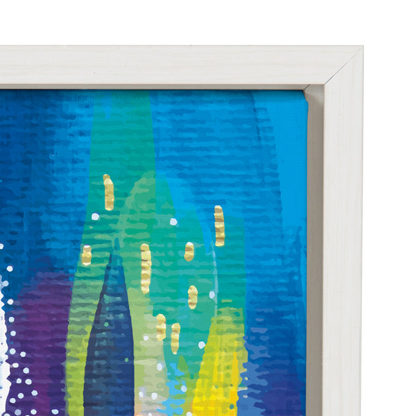 Kate & Laurel Sylvie EV Bright Brush Strokes 033 Framed Canvas By Ettavee