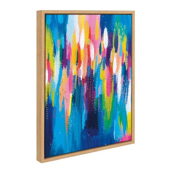 kate & laurel Sylvie EV Bright Brush Strokes 033 Framed Canvas by Ettavee