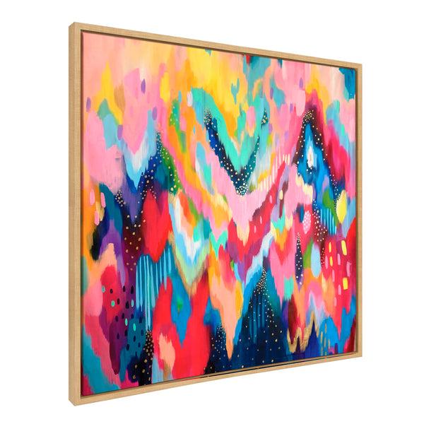 Kate & Laurel Sylvie EV Brushstroke 100 Framed Canvas By Jessi Raulet Of Ettavee