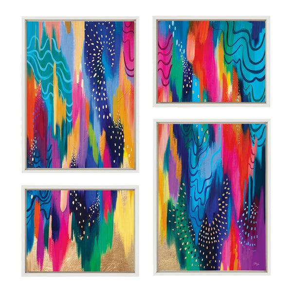 Kate & Laurel Sylvie EV Brushstroke 128 Framed Canvas Art Set By Jessi Raulet Of Ettavee