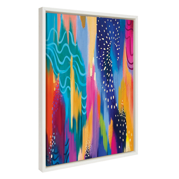 Kate & Laurel Sylvie EV Brushstroke 128 Framed Canvas Art Set By Jessi Raulet Of Ettavee